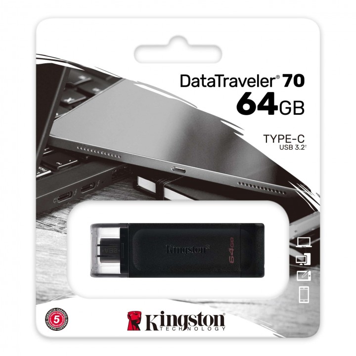 Kingston Pen drive USB 3.2 64GB TYPE-C DataTraveler 70 